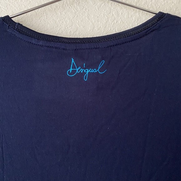 Disgual Womens Vest Norah Front Tie Dress Size Medium Blue NWT - Picture 5 of 7